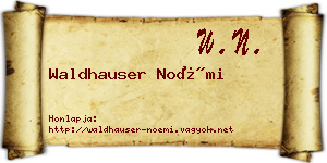 Waldhauser Noémi névjegykártya