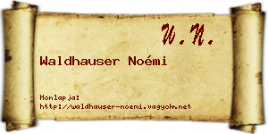 Waldhauser Noémi névjegykártya